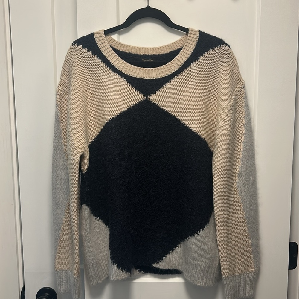 Massimo Dutti Crew Neck Wool Yak Angora Sweater